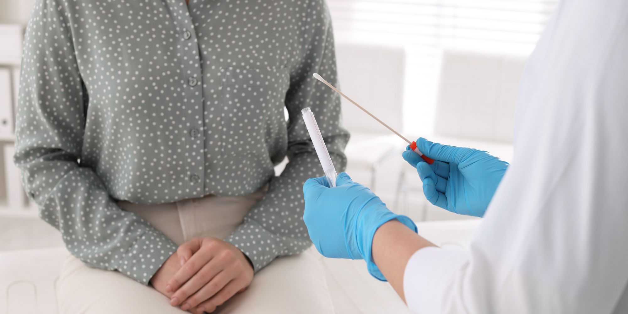 woman getting tested for STDS