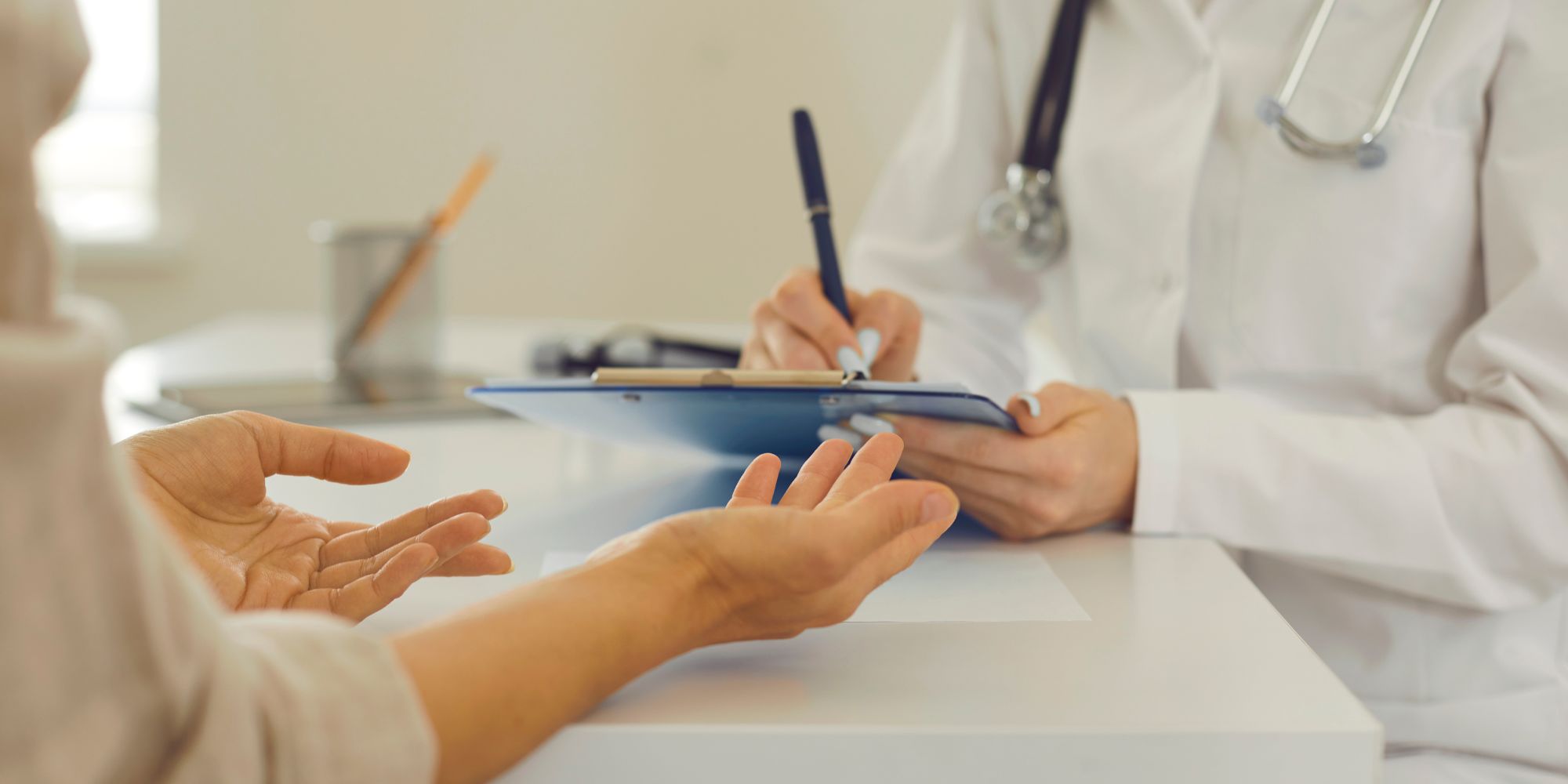 doctor and patient speaking