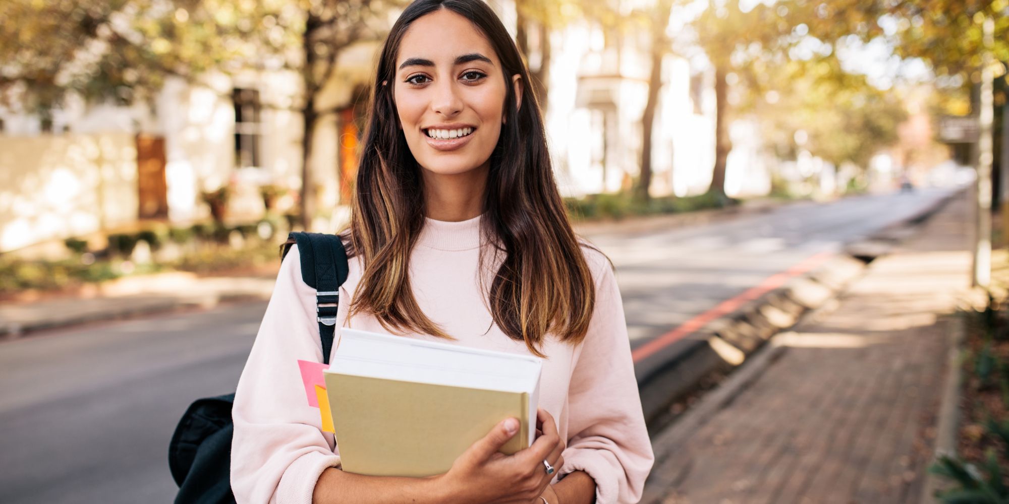 young woman in college